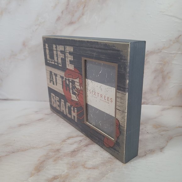 Life at the Beach Wood Box Photo Frame Home Decor Nautical Lobster - Picture 4 of 5